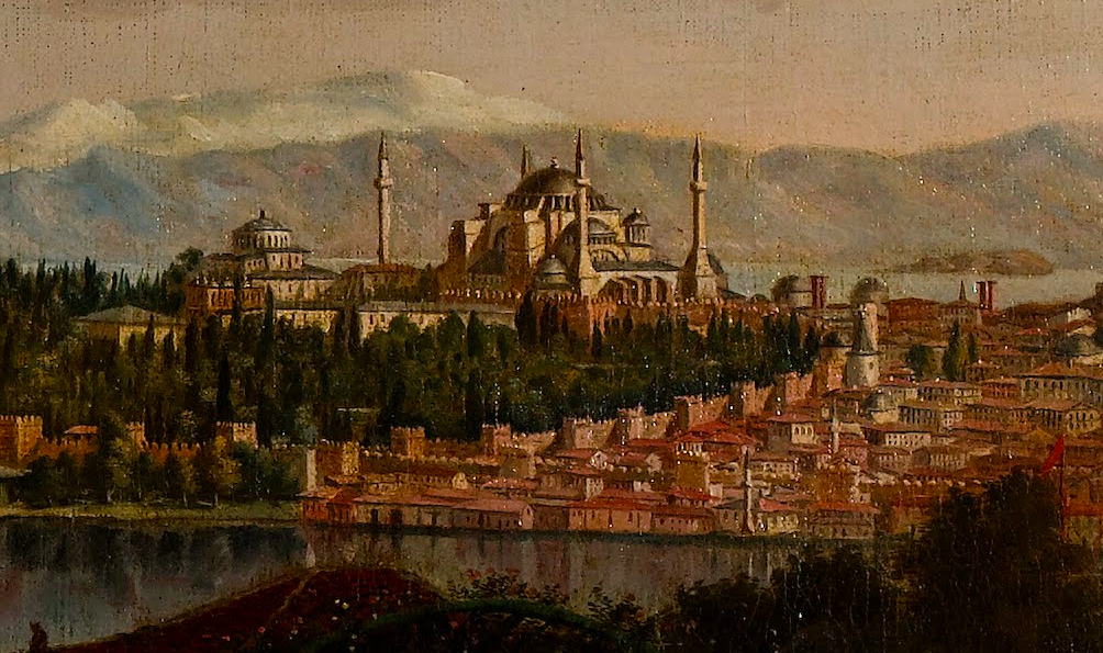 Panorama  d’Istanbul par Antoine de Favray (détail), années 1760
