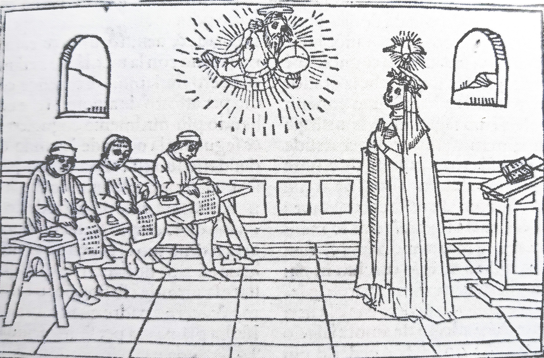 Santa Caterina in estasi detta a tre segretari,
Città del Vaticano, Biblioteca Apostolica Vaticana
