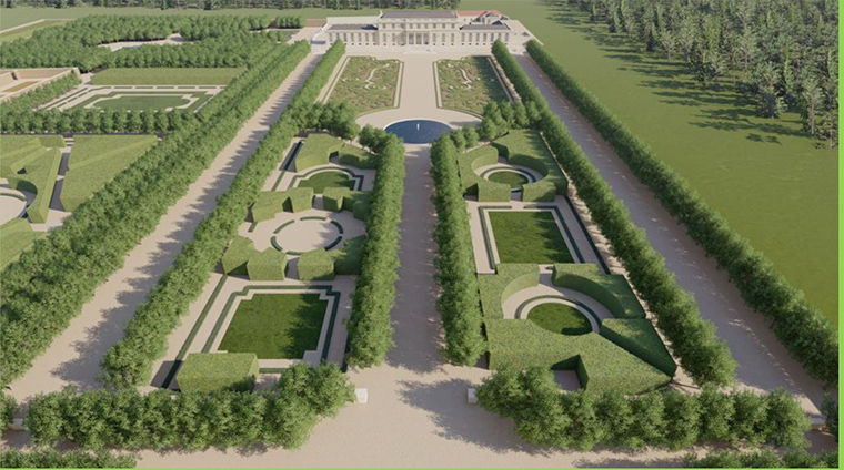 Vue de restitution du jardin (c) Hérès / Fonds G. et R. Brissard